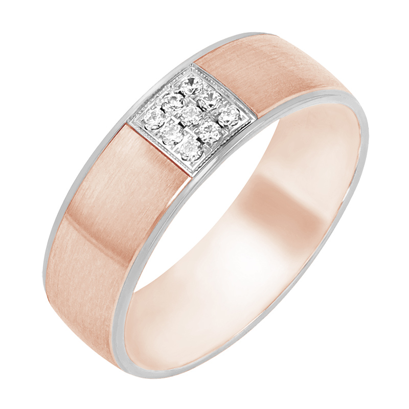 Dámský snubní prsten z růžového zlata 80404