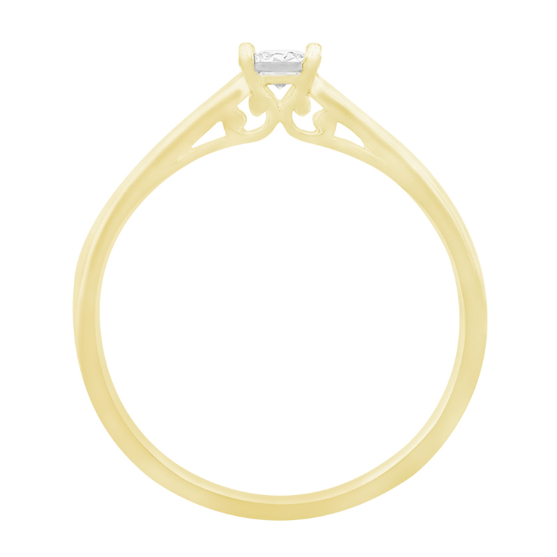 Elegantní diamantový prsten ze žlutého zlata 88594