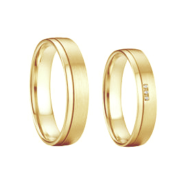 Zlaté snubní prsteny s diamanty Audy 96074