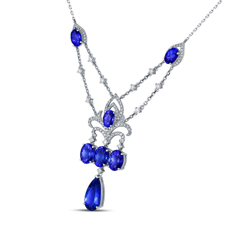 Luxusní náhrdelník s tanzanity 9834