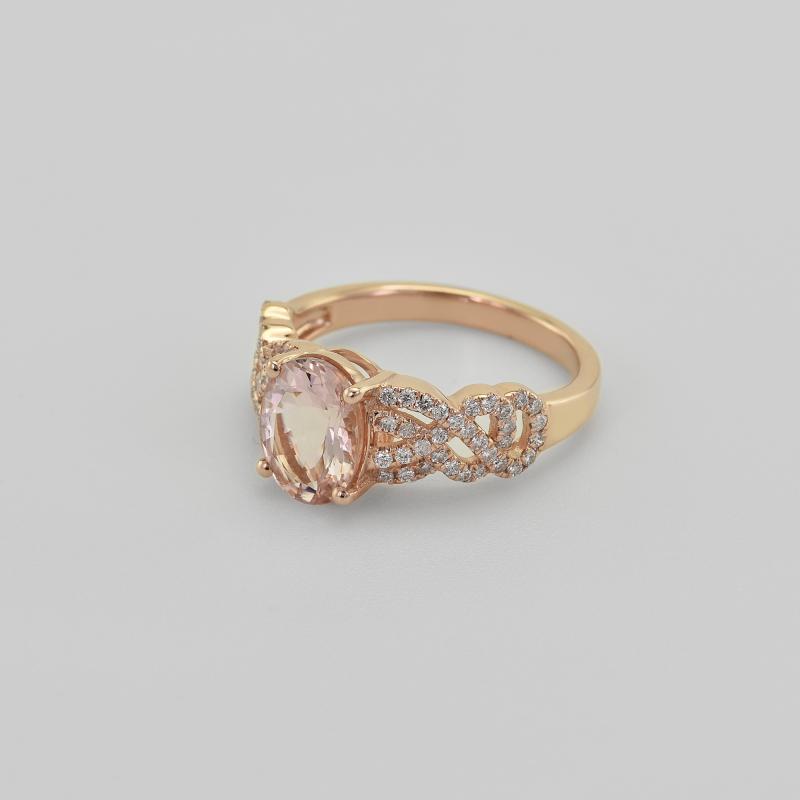 Prsten z růžového zlata Lamah 9954