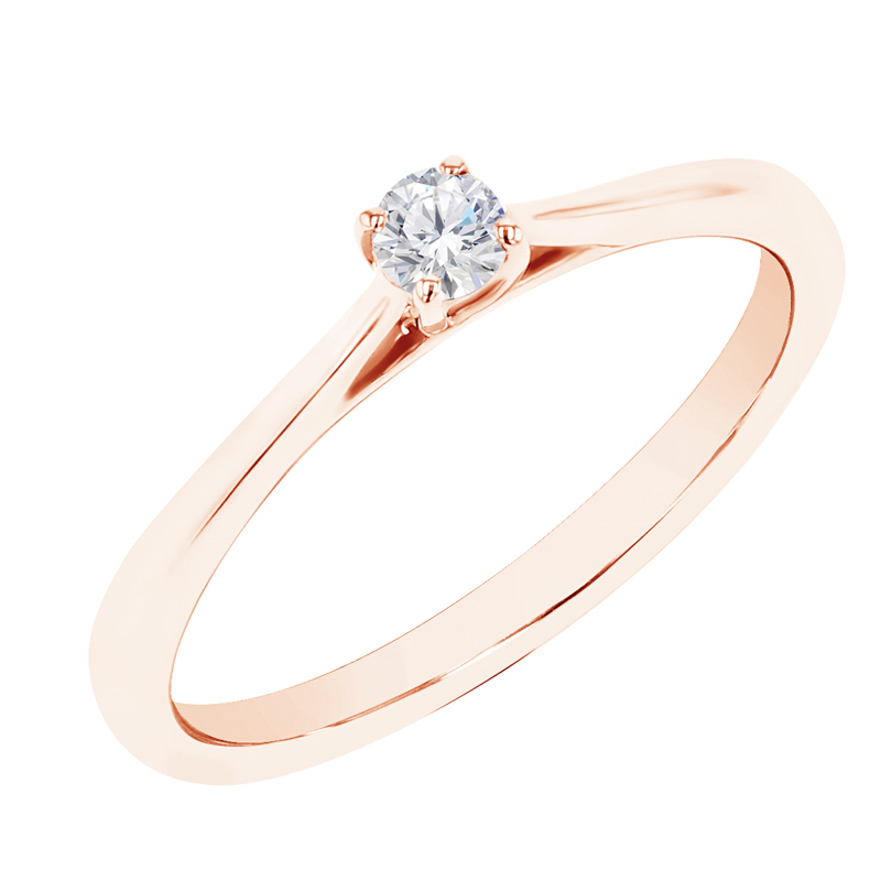 Zlatý prsten s výběrem karátové váhy lab-grown diamantu Emilija 99924