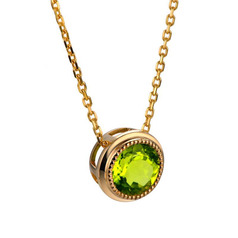 Olivínový zlatý náhrdelník Shren 9994