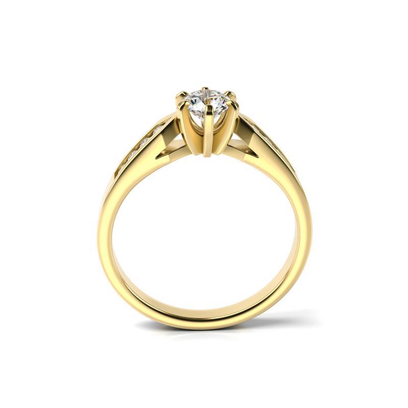 Zásnubní prsten s moissanitem a diamanty Sion 100225