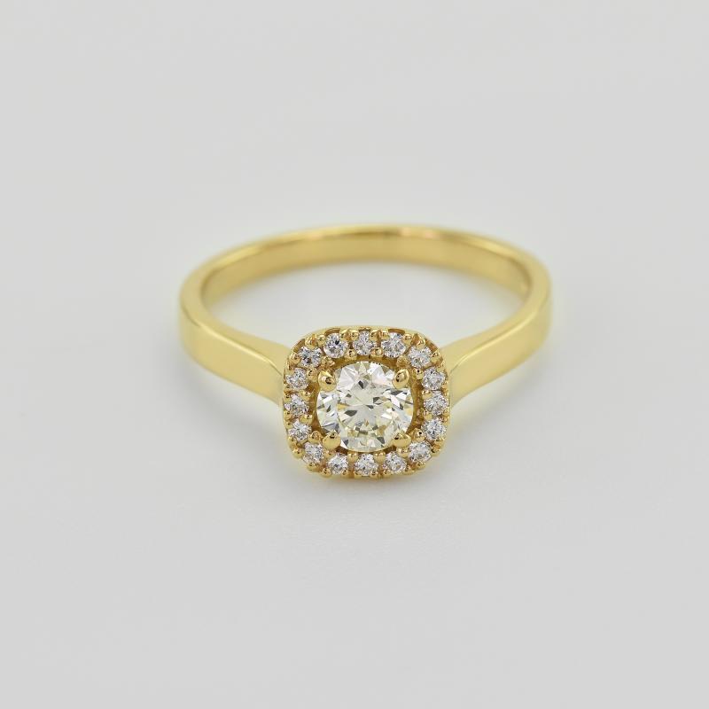 Zásnubní prsten v halo stylu s moissanitem a diamanty Reley 100545