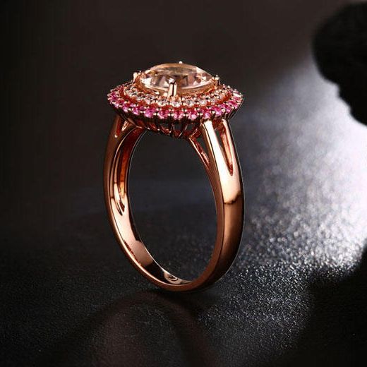 Luxusní prsten z růžového zlata 10085