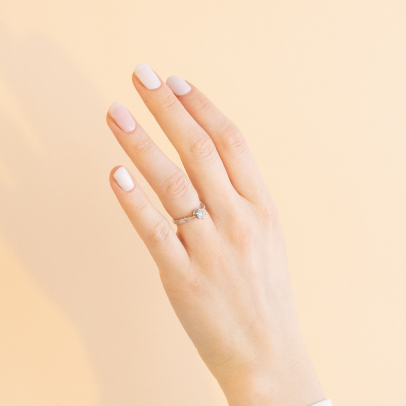 Zásnubní vintage prsten s diamantem Teagan 100945