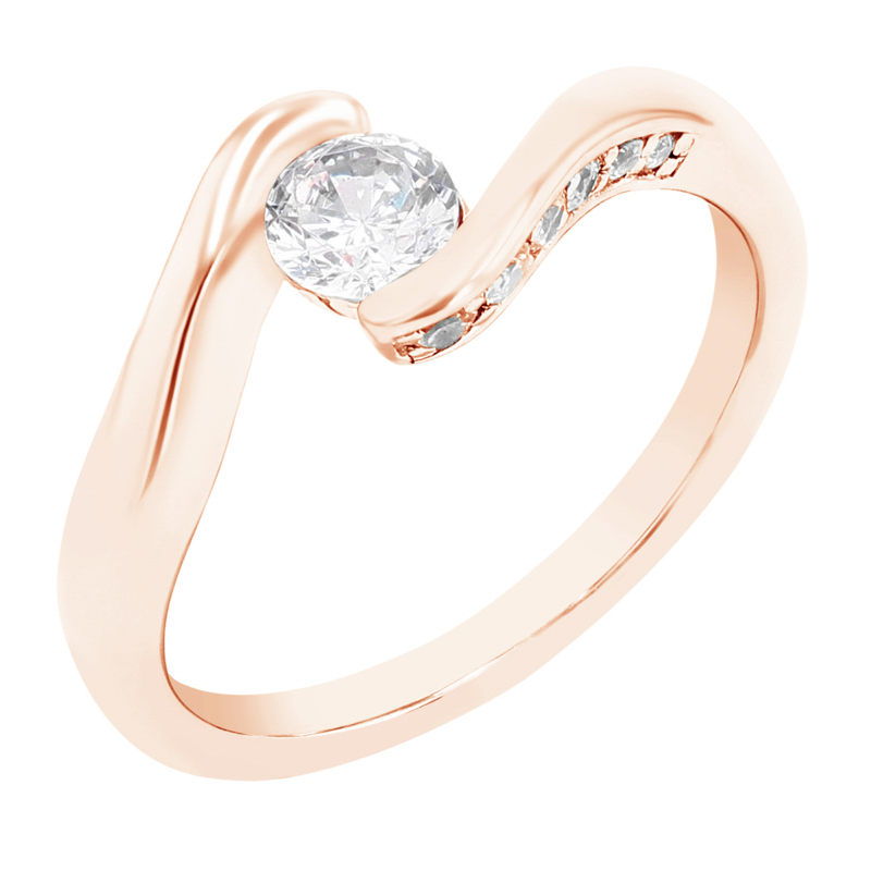 Elegantní zásnubní prsten s diamanty Ratie