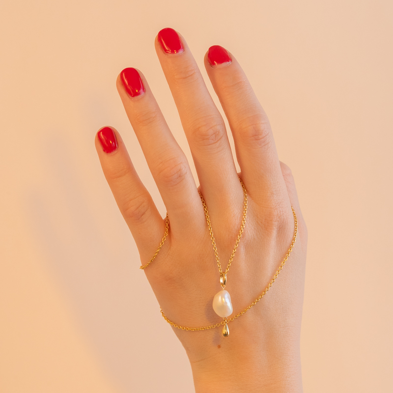Pozlacený perlový náhrdelník Rocco 101245