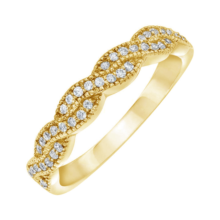 Propletený prsten s lab-grown diamanty Shani 101465