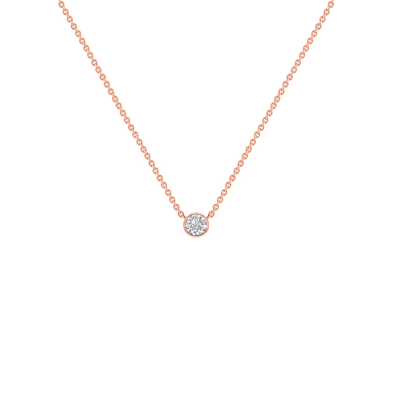 Stříbrný minimalistický náhrdelník s diamantem Glosie 103635