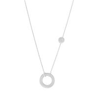 Stříbrný kruhový náhrdelník s diamantem Emelda