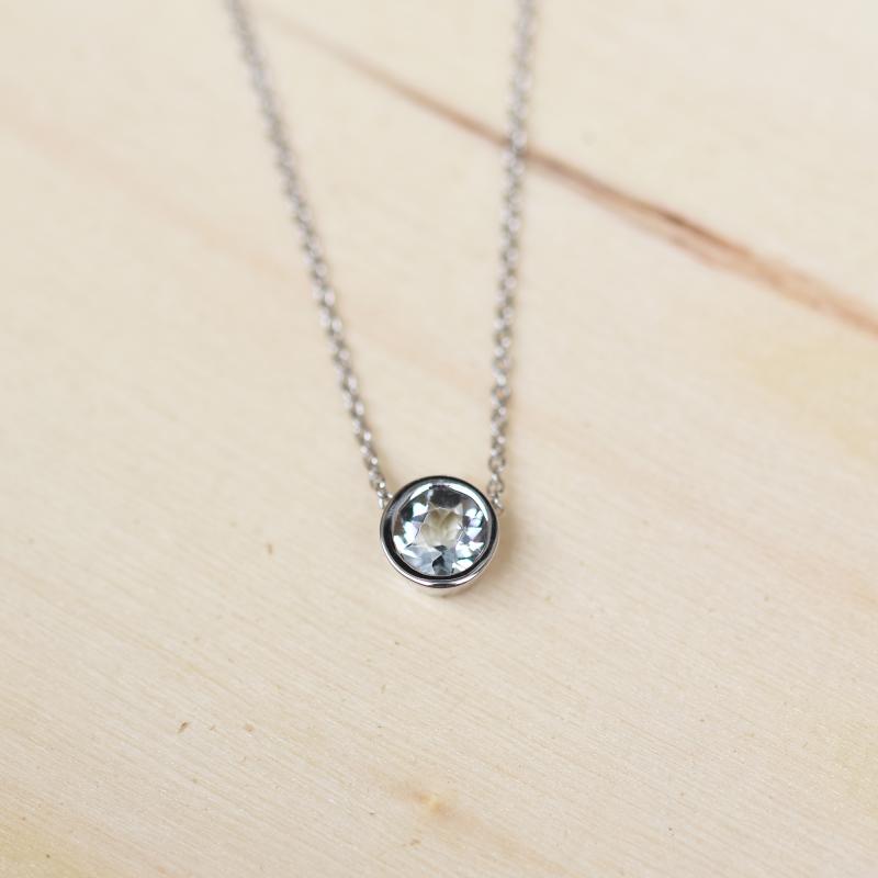 Stříbrný náhrdelník s akvamarínem Rianne 103825