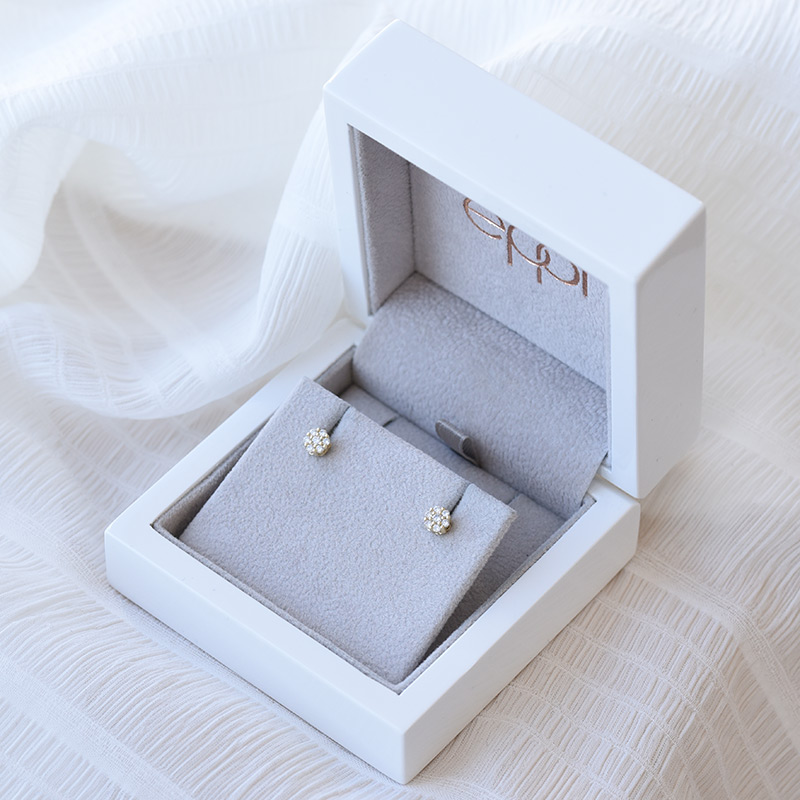 Stříbrné náušnice s lab-grown diamanty Tiffany 103995