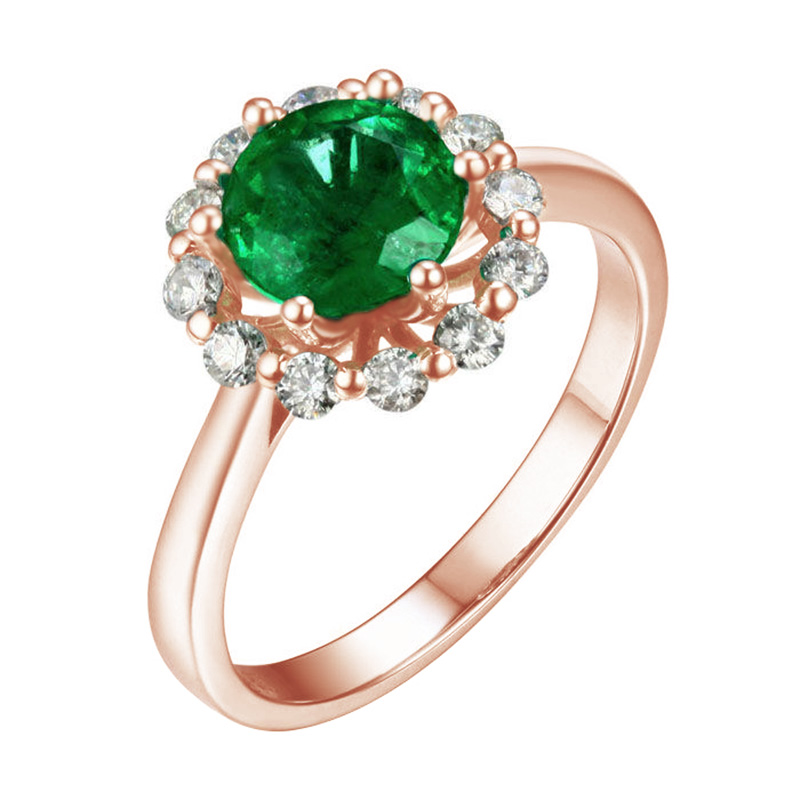Smaragd v diamantovém prstenu Maceo 104395