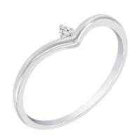 Stříbrný elegantní prsten s lab-grown diamantem Crossley