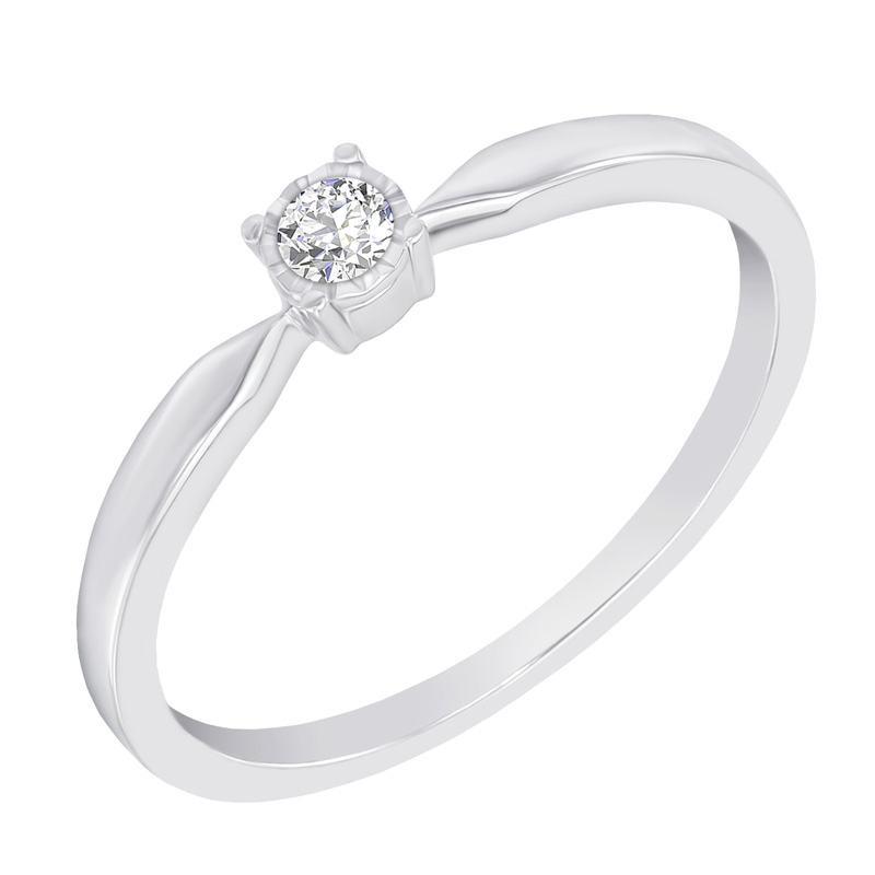 Stříbrný elegantní prsten s lab-grown diamantem Fintan