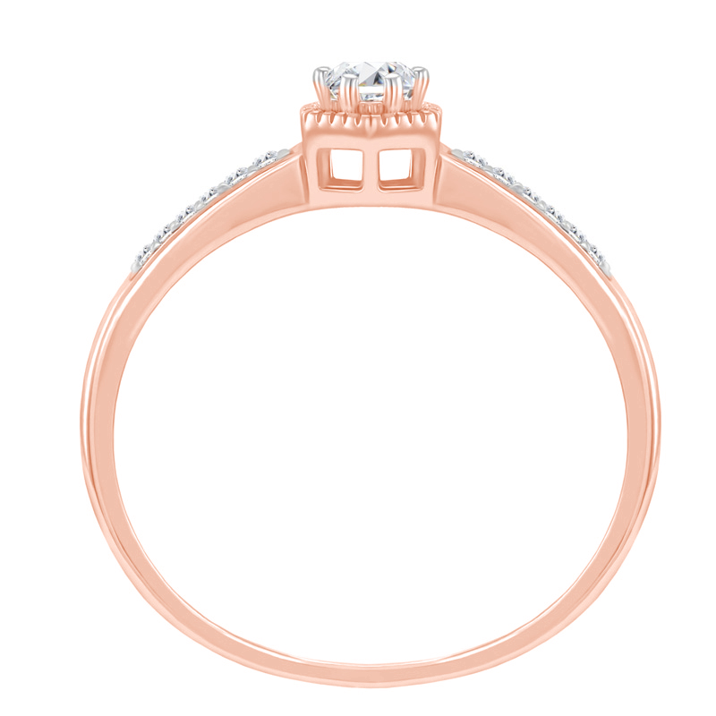 Stříbrný prsten s postranními lab-grown diamanty Hubert 104625