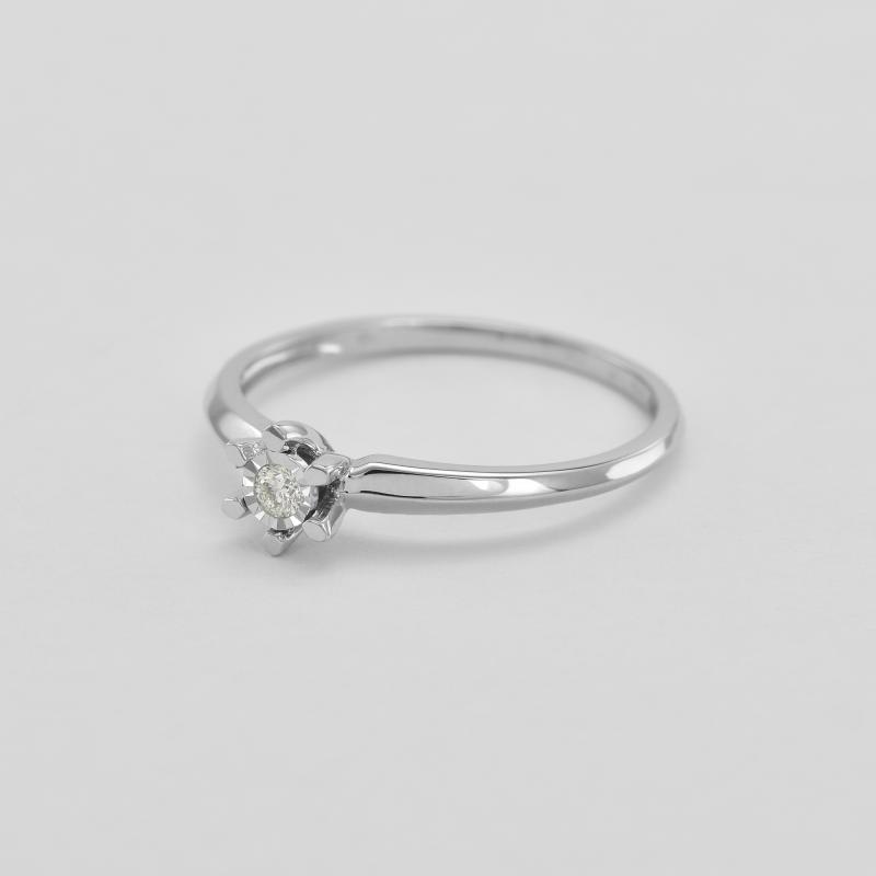 Zásnubní prsten ve stylu solitér s moissanitem Leandra 105215
