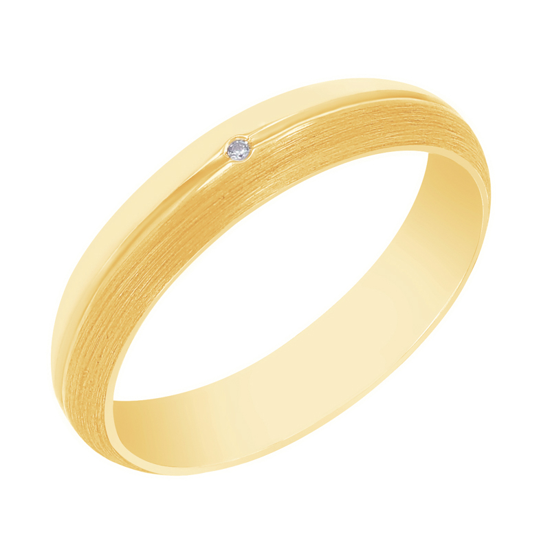 Zlaté snubní prsteny s diamantem Ally 105565