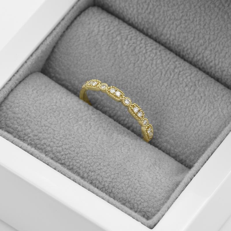 Romantický eternity prsten s lab-grown diamanty Liam 105635