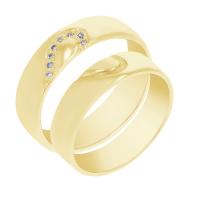 Zlaté snubní prsteny s diamanty Lediax