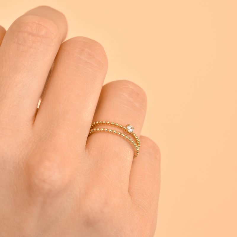 Zásnubní kuličkový prsten s diamantem Kaiya 106055