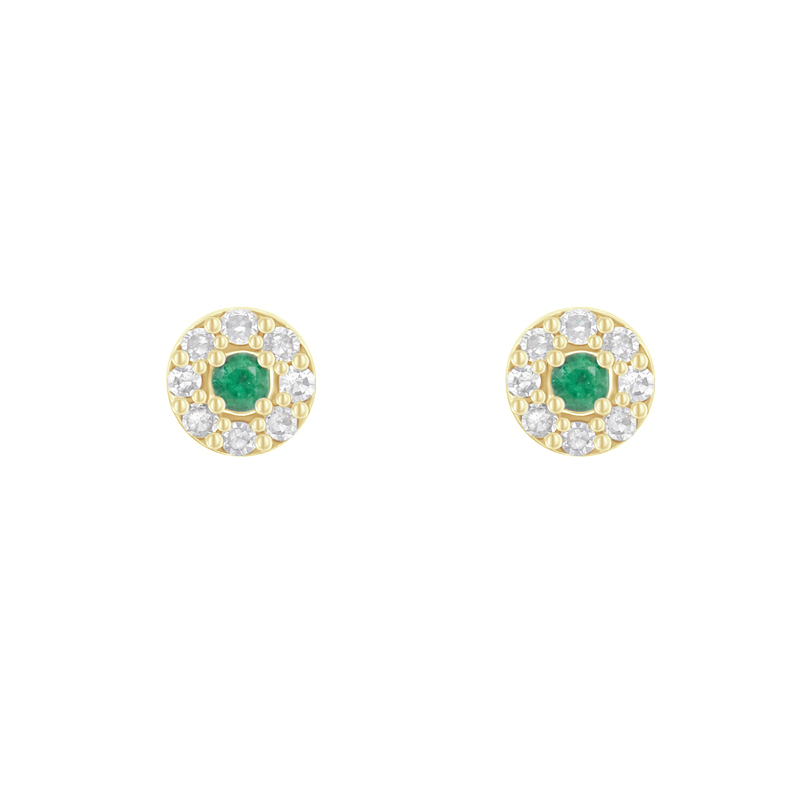 Smaragdové náušnice s diamanty Zowie 106765
