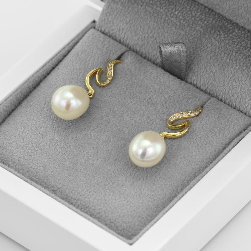 Luxusní perlové náušnice 10845