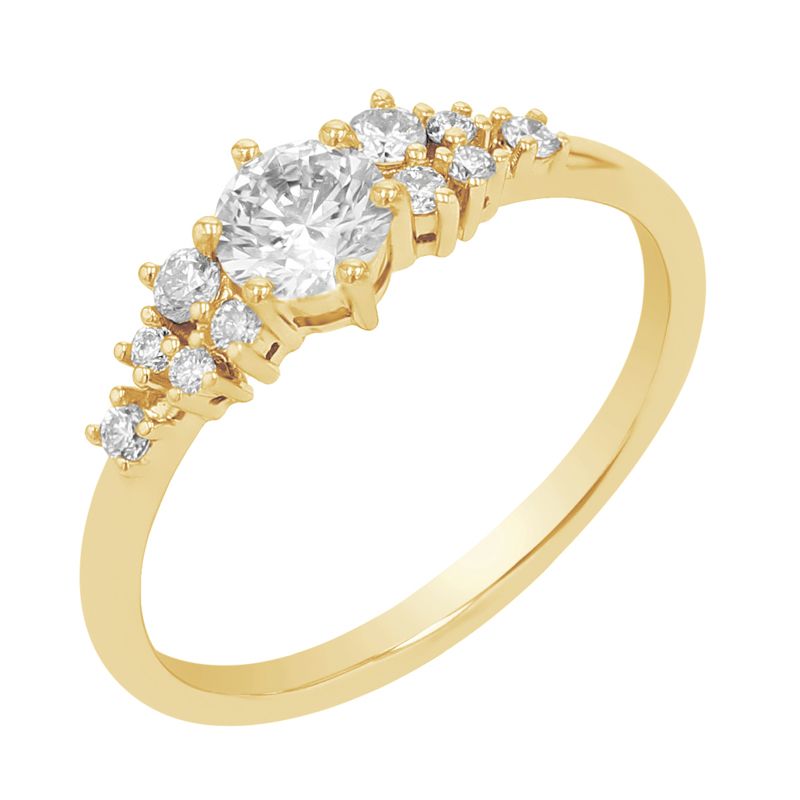 Romantický zásnubní set prstýnků s diamanty Edge 109165