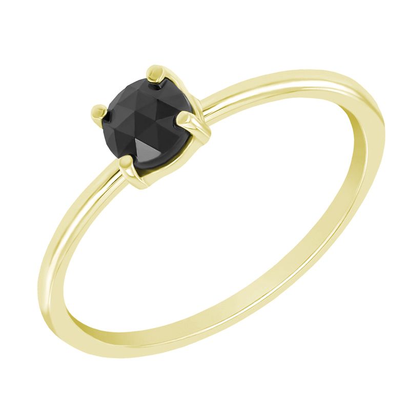 Zásnubní prsten s černým diamantem Paolo 110175