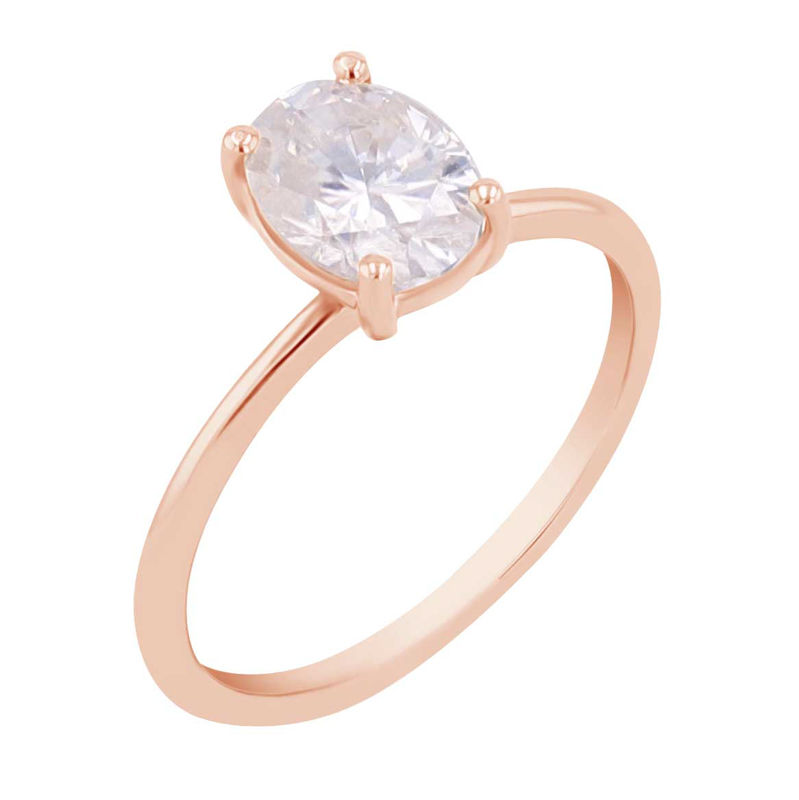 Elegantní zásnubní prsten s moissanitem Frost 110235