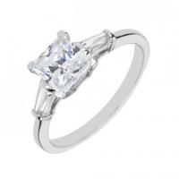 Platinový zásnubní prsten s princess diamantem Kilia