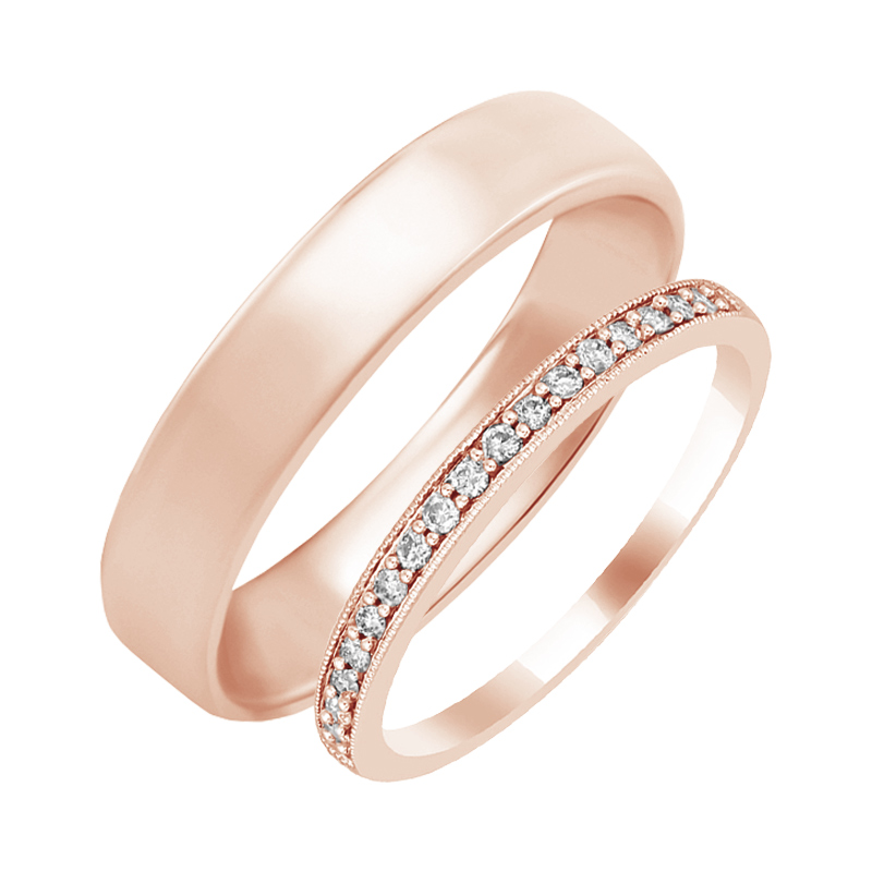 Eternity prsten s diamanty a pánský komfortní prsten Minke 113655