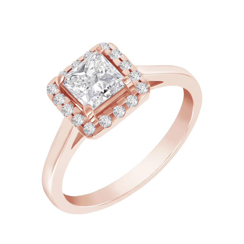 Zásnubní prsten s princess diamantem Taliba 117885