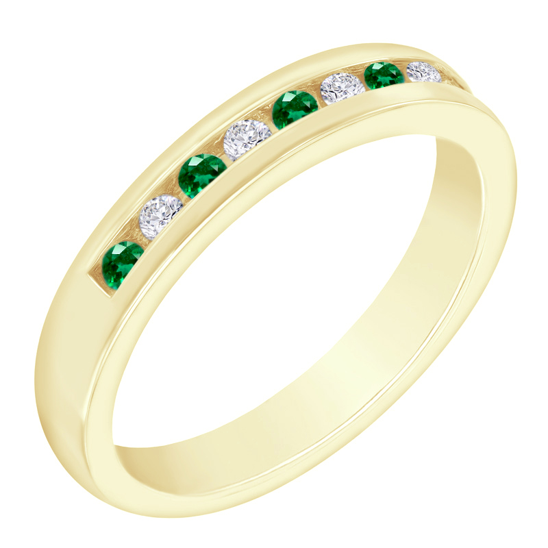 Prsten plný smaragdů a diamantů Nosian 120075