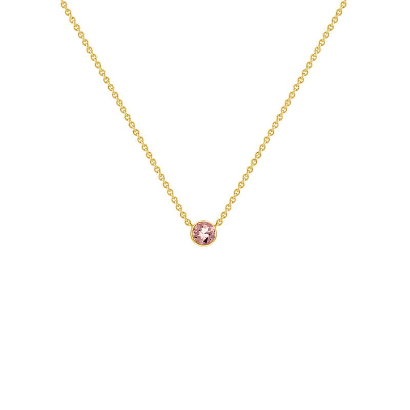 Stříbrný minimalistický náhrdelník s morganitem Glosie 122205