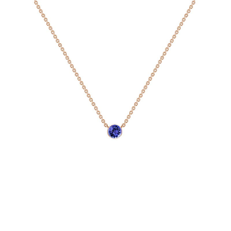 Eppi Stříbrný minimalistický náhrdelník s tanzanitem Glosie N45933