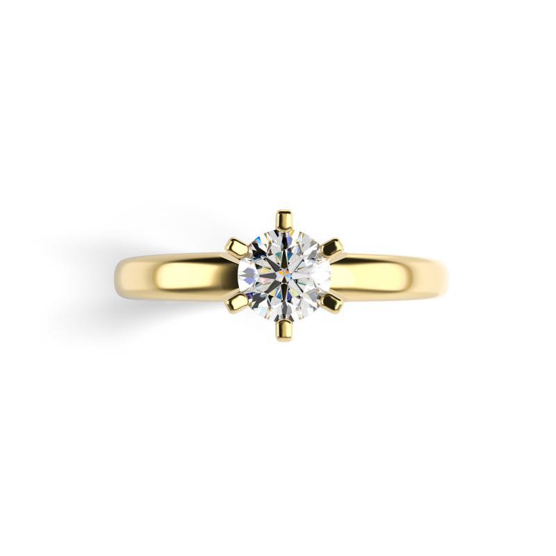 Zlatý diamantový prsten 12305
