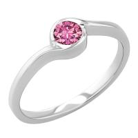 Zásnubní prsten s růžovým safírem Girija