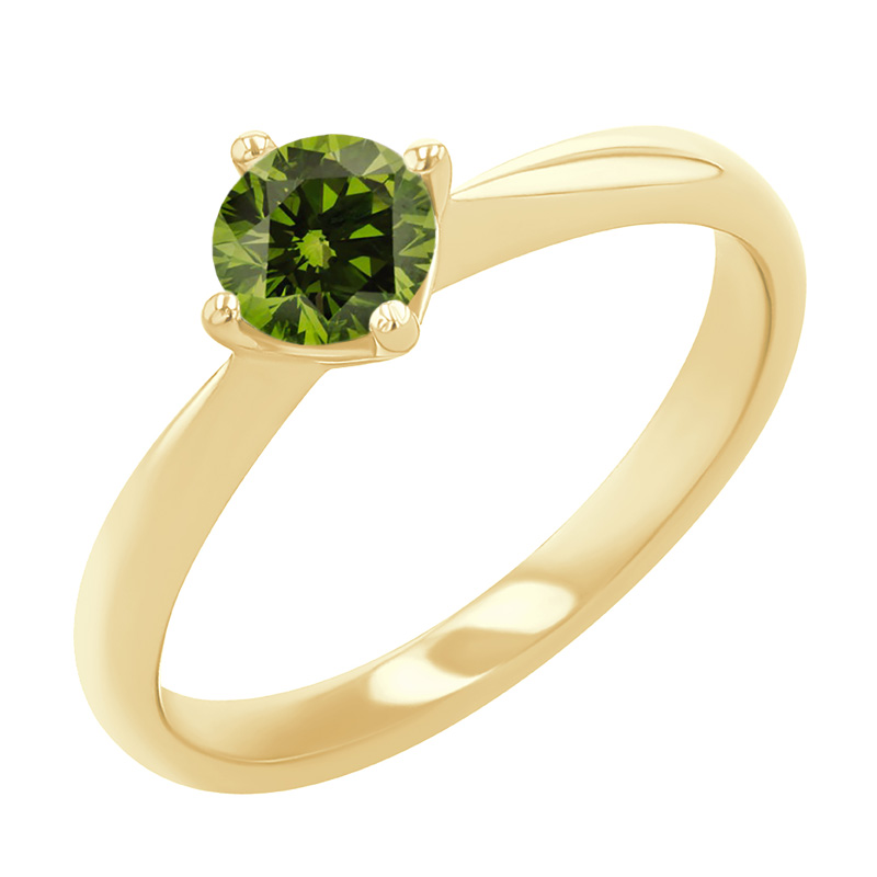 Zásnubní prsten se zeleným diamantem Mahiya