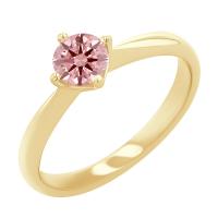 Zásnubní prsten s certifikovaným fancy pink lab-grown diamantem Mahiya