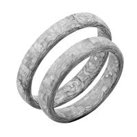 Mírně zaoblené snubní prsteny z karbonu Jaidon