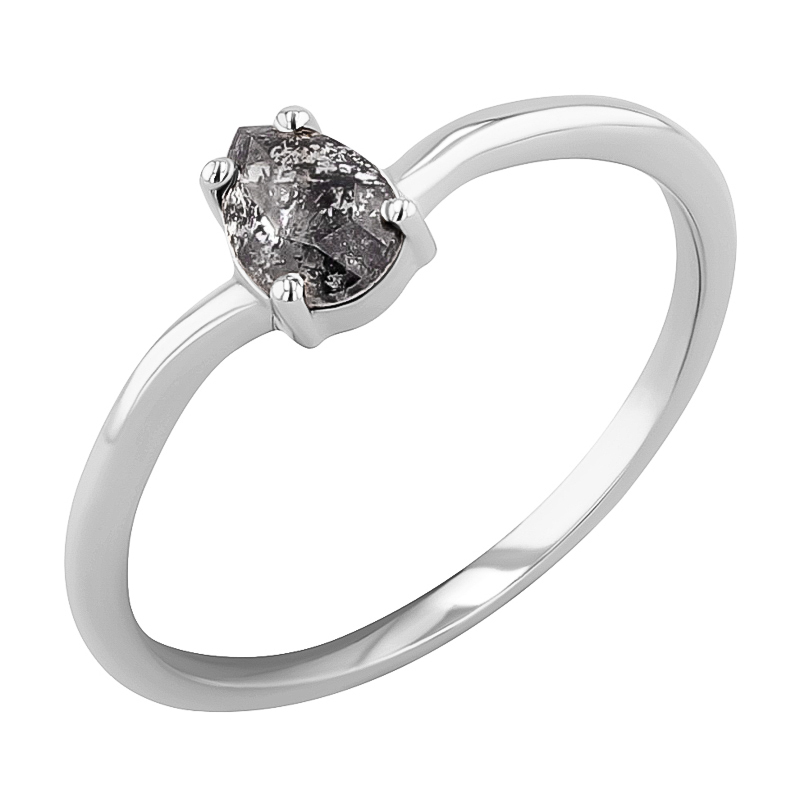 Zásnubní prsten s pear salt and pepper diamantem Roisin 125735
