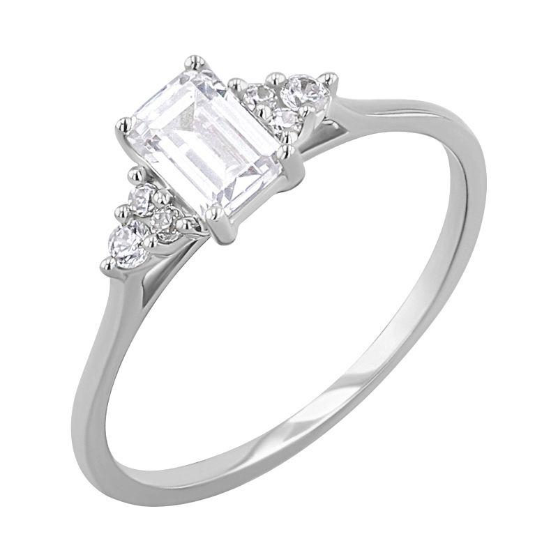 Zásnubní prsten s emerald diamantem Miha