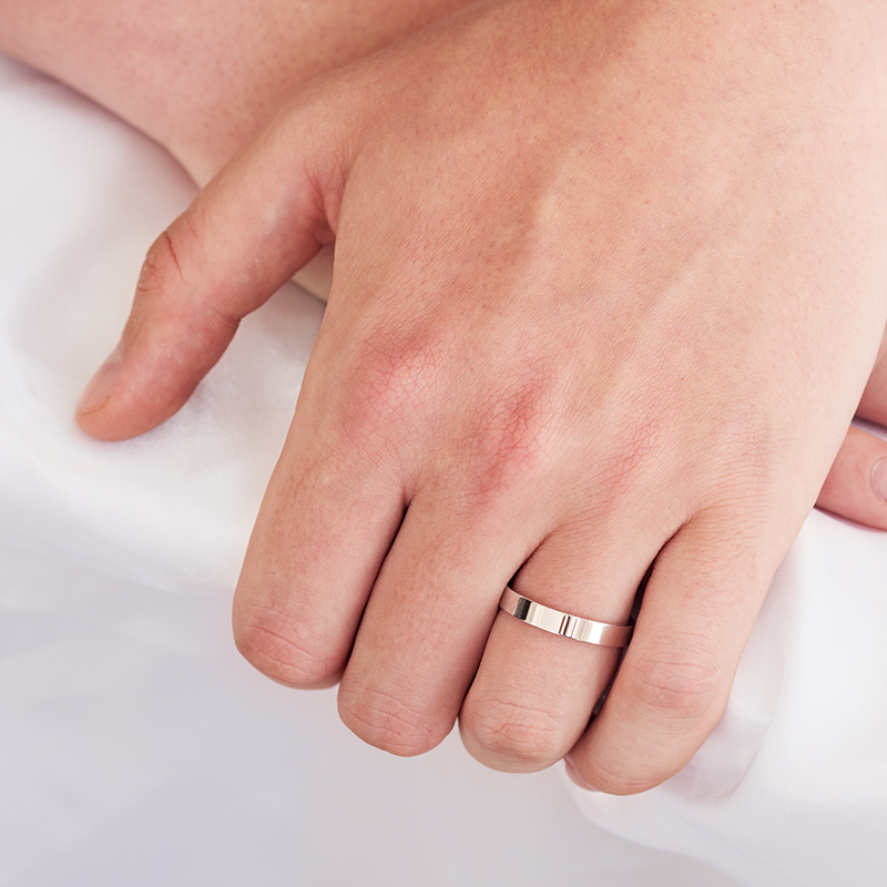 Eternity prsten s lab-grown diamanty a pánský plochý prsten Rexanne 126075