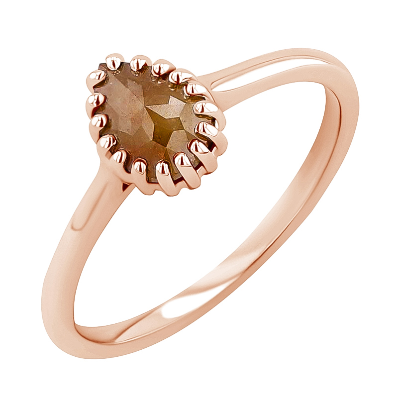 Zlatý prsten s pear salt and pepper diamantem Ryley 126475