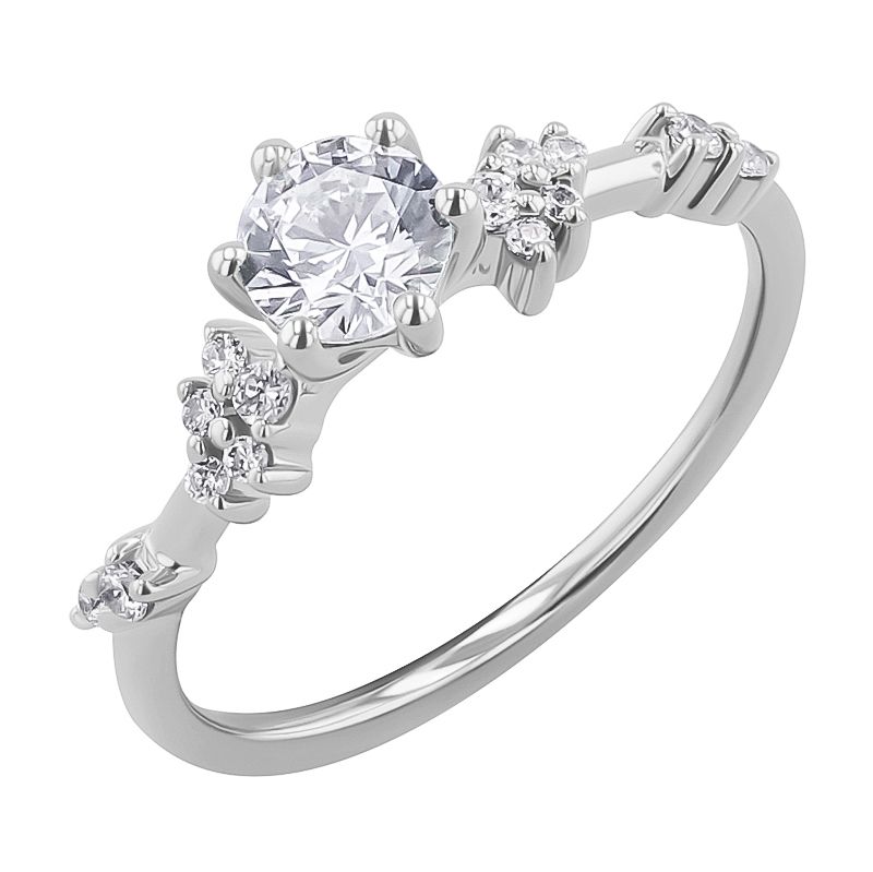 Romantický zásnubní prsten s lab-grown diamanty Therese 126705