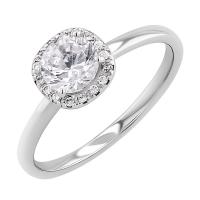 Halo zásnubní prsten s lab-grown diamanty Zulie