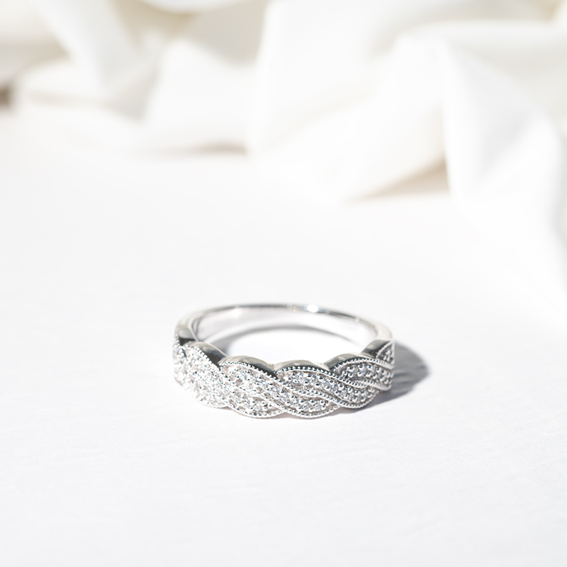 Eternity prsten s lab-grown diamanty a pánský komfortní prsten Kalpini 128805